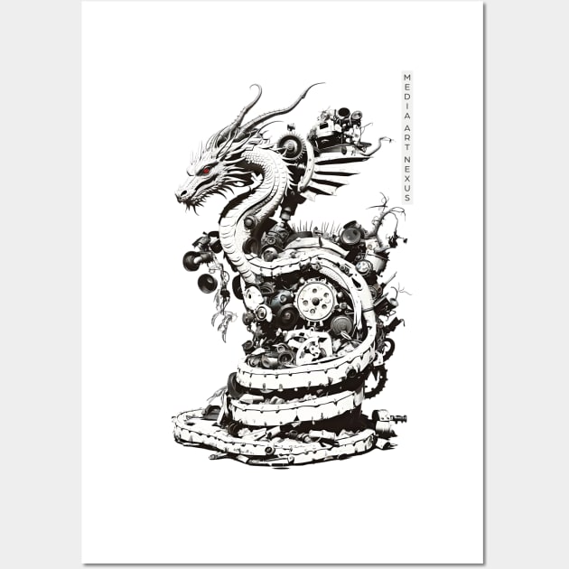 Industrial Dragon Design series 8 Wall Art by Giant Monster